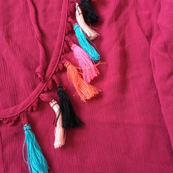 New pink fringe back swimsuit coverup NWOT - Picture 3 of 8